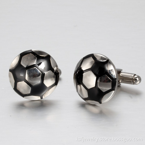 316l stainless steel soccer shape cufflinks for men alibaba supplier